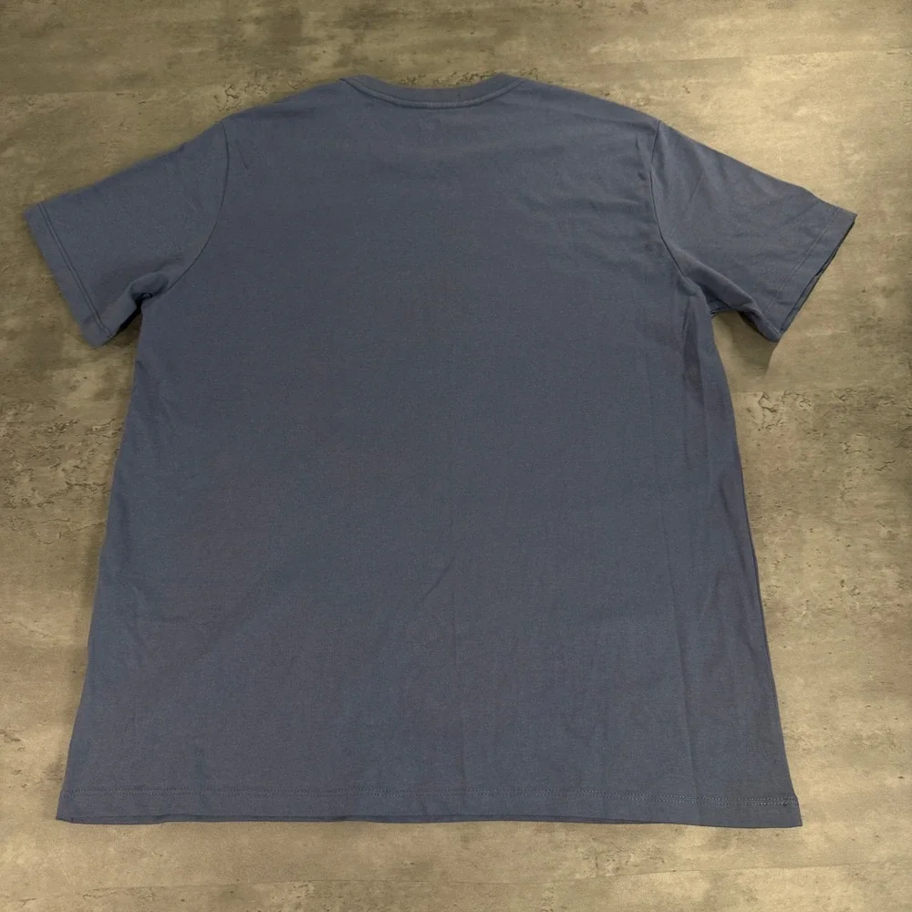 Levis Graphic T-Shirt Mens Large Blue Original Riveted Two Horse Logo‎ Tee